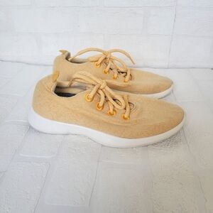 AllBirds Yellow Wool Running Shoes Tuke Honey